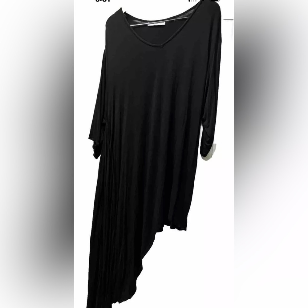 SKULLZ LONDON  Black Art to Wear Jersey Asymmetrical Tunic Plus Size B56
